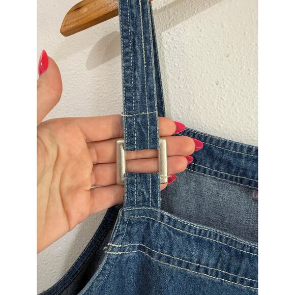 90’s Denim Jumper Dress size Large - Picture 5 of 9